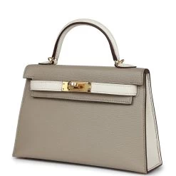 Hermès Hermes Special Order (HSS) Kelly 20 Gris Tourterelle And Nata Chevre Gold Hardware 14 Hermès Hermes Special Order (HSS) Kelly 20 Gris Tourterelle And Nata Chevre Gold Hardware -Online Bag Store H K 231121 1 03