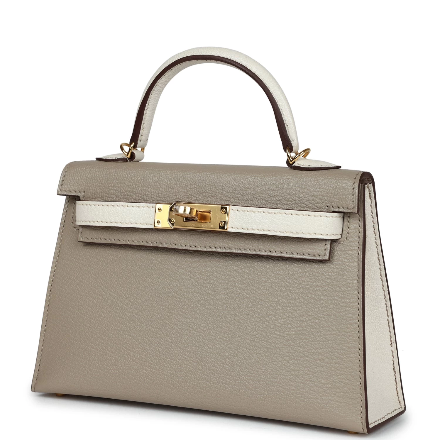 Hermès Hermes Special Order (HSS) Kelly 20 Gris Tourterelle And Nata Chevre Gold Hardware 7 Hermès Hermes Special Order (HSS) Kelly 20 Gris Tourterelle And Nata Chevre Gold Hardware - Image 5