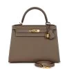 Hermès Hermes Kelly Sellier 28 Etoupe Epsom Gold Hardware