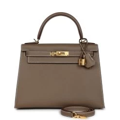 Hermès Hermes Kelly Sellier 28 Etoupe Epsom Gold Hardware