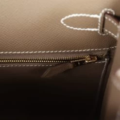 Hermès Hermes Kelly Sellier 28 Etoupe Epsom Gold Hardware 19 Hermès Hermes Kelly Sellier 28 Etoupe Epsom Gold Hardware -Online Bag Store H K 231201 1 10