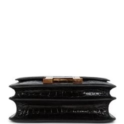 Hermès Pre-owned Hermes Constance 24 Black Shiny Alligator Rose Gold Hardware -Online Bag Store H K 231204 1 PK 06 42853dd2 3bef 47e6 ac9a 408430fb1f6e
