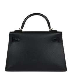 Hermès Hermes Kelly Sellier 20 Black Madame And Lizard Touch Gold Hardware -Online Bag Store H K 23121 01 AM 05
