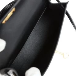 Hermès Hermes Kelly Sellier 20 Black Madame And Lizard Touch Gold Hardware -Online Bag Store H K 23121 01 AM 08
