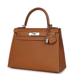 Hermès Hermes Kelly Sellier 28 Gold Epsom Palladium Hardware -Online Bag Store H K 231214 1 03