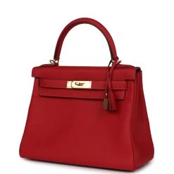 Hermès Hermes Kelly Retourne 28 Vermillion Clemence Gold Hardware 15 Hermès Hermes Kelly Retourne 28 Vermillion Clemence Gold Hardware -Online Bag Store H K 231215 1 03