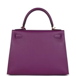 Hermès Pre-owned Hermes Kelly Sellier 28 Anemone Epsom Gold Hardware 14 Hermès Pre-owned Hermes Kelly Sellier 28 Anemone Epsom Gold Hardware -Online Bag Store H K 231218 1 EO 05