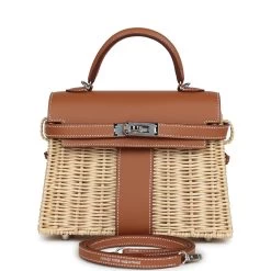 Hermès Hermes Mini Picnic Kelly 20 Gold Swift Palladium Hardware