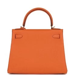 Hermès Hermes Kelly Retourne 28 Orange Togo Gold Hardware -Online Bag Store H K 240102 5 05