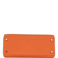 Hermès Hermes Kelly Retourne 28 Orange Togo Gold Hardware -Online Bag Store H K 240102 5 06