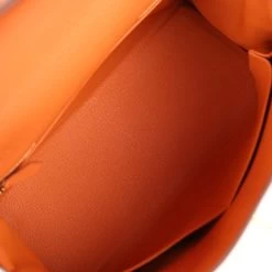 Hermès Hermes Kelly Retourne 28 Orange Togo Gold Hardware -Online Bag Store H K 240102 5 09