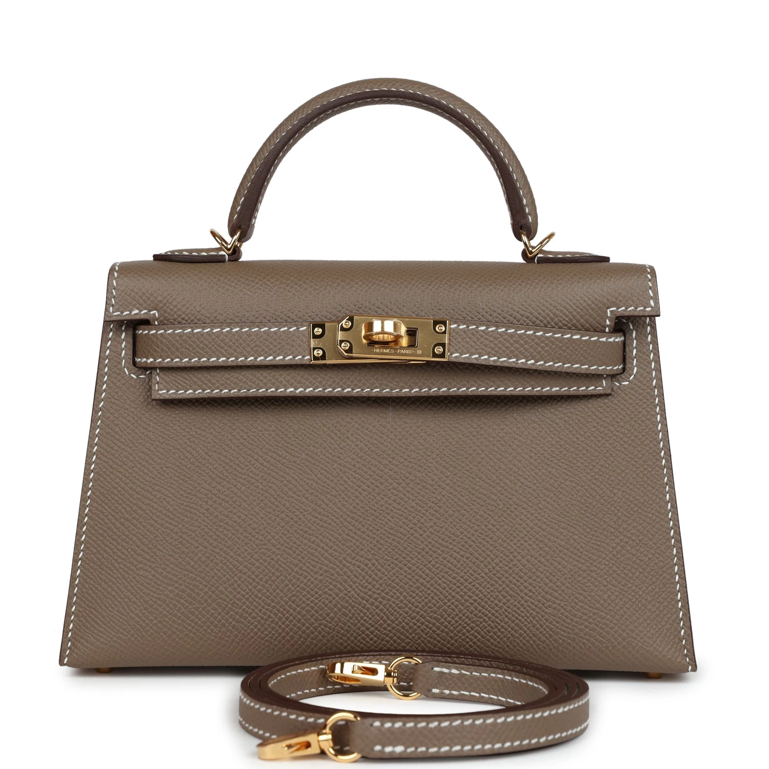 Hermès Hermes Kelly Sellier 20 Etoupe Epsom Gold Hardware 3 Hermès Hermes Kelly Sellier 20 Etoupe Epsom Gold Hardware