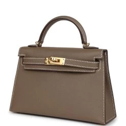 Hermès Hermes Kelly Sellier 20 Etoupe Epsom Gold Hardware 14 Hermès Hermes Kelly Sellier 20 Etoupe Epsom Gold Hardware -Online Bag Store H K 240103 4 03
