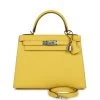 Hermès Hermes Kelly Sellier 28 Jaune De Naples Epsom Palladium Hardware