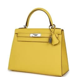 Hermès Hermes Kelly Sellier 28 Jaune De Naples Epsom Palladium Hardware -Online Bag Store H K 240103 5 03