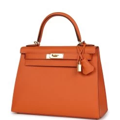 Hermès Hermes Kelly Sellier 28 Orange Epsom Gold Hardware -Online Bag Store H K 240109 1 03