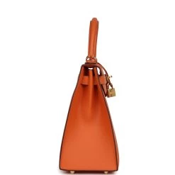 Hermès Hermes Kelly Sellier 28 Orange Epsom Gold Hardware -Online Bag Store H K 240109 1 04