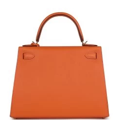 Hermès Hermes Kelly Sellier 28 Orange Epsom Gold Hardware -Online Bag Store H K 240109 1 05