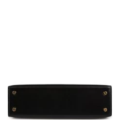 Hermès Pre-owned Hermes Kelly Sellier 20 Black Box Gold Hardware -Online Bag Store H K 240124 1 YC 06
