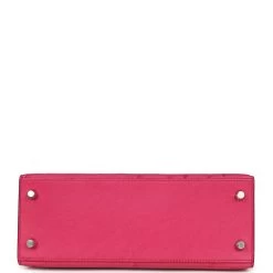 Hermès Pre-owned Hermes Kelly 25 Sellier Rose Tyrien Ostrich Palladium Hardware -Online Bag Store H K 240129 2 RA 06