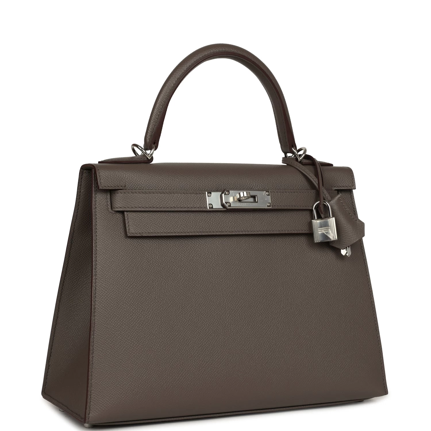 Hermès Pre-owned Hermes Kelly Sellier 28 Etain Epsom Palladium Hardware 4 Hermès Pre-owned Hermes Kelly Sellier 28 Etain Epsom Palladium Hardware - Image 2