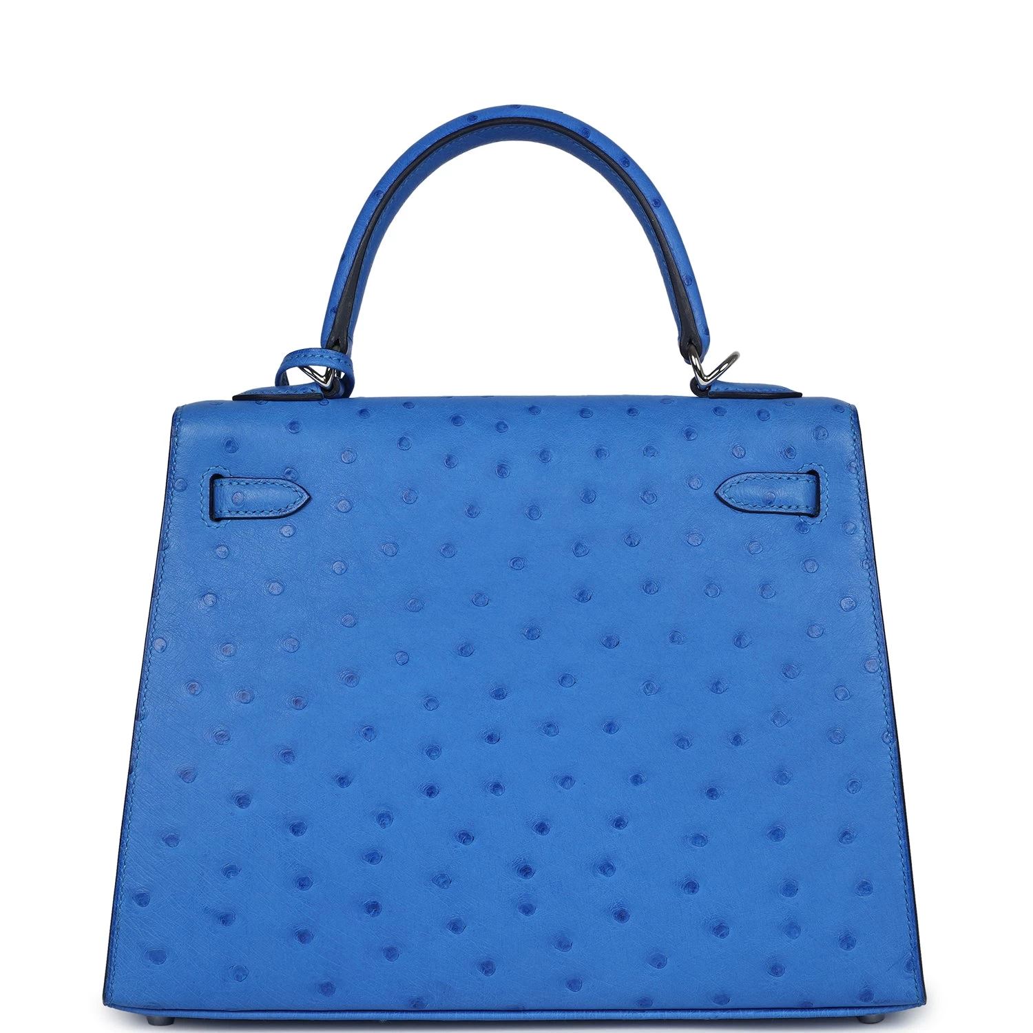 Hermès Hermes Kelly Sellier 25 Bleuet Ostrich Palladium Hardware 6 Hermès Hermes Kelly Sellier 25 Bleuet Ostrich Palladium Hardware - Image 4