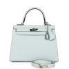 Hermès Pre-owned Hermes Kelly Sellier 25 Bleu Brume Epsom Palladium Hardware -Online Bag Store H K 240201 1 01