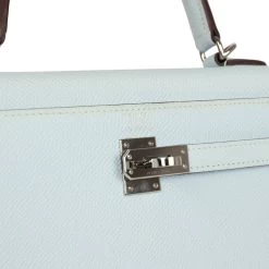 Hermès Pre-owned Hermes Kelly Sellier 25 Bleu Brume Epsom Palladium Hardware -Online Bag Store H K 240201 1 08