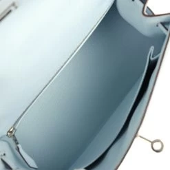 Hermès Pre-owned Hermes Kelly Sellier 25 Bleu Brume Epsom Palladium Hardware -Online Bag Store H K 240201 1 09