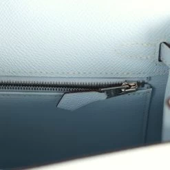 Hermès Pre-owned Hermes Kelly Sellier 25 Bleu Brume Epsom Palladium Hardware -Online Bag Store H K 240201 1 10