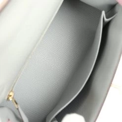 Hermès Hermes Special Order (HSS) Kelly Sellier 25 Gris Perle And Rose Sakura Chevre Brushed Gold Hardware -Online Bag Store H K 240205 4 09