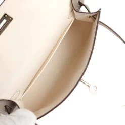 Hermès Hermes Special Order (HSS) Kelly Sellier 20 Nata And Gris Tourterelle Chevre Permabrass Hardware -Online Bag Store H K 240206 1 YH 09
