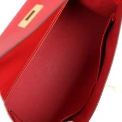 Hermès Hermes Kelly Sellier 32 Rouge Tomate Epsom Gold Hardware -Online Bag Store H K 240221 1 09