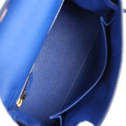 Hermès Hermes Kelly Retourne 25 Bleu Royal Togo Gold Hardware -Online Bag Store H K 240227 2 GO 09