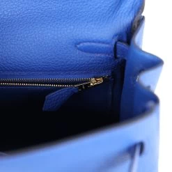 Hermès Hermes Kelly Retourne 25 Bleu Royal Togo Gold Hardware -Online Bag Store H K 240227 2 GO 10