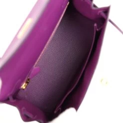 Hermès Pre-owned Hermes Sellier Kelly 25 Anemone Epsom Gold Hardware -Online Bag Store H K 240301 1 WG 10