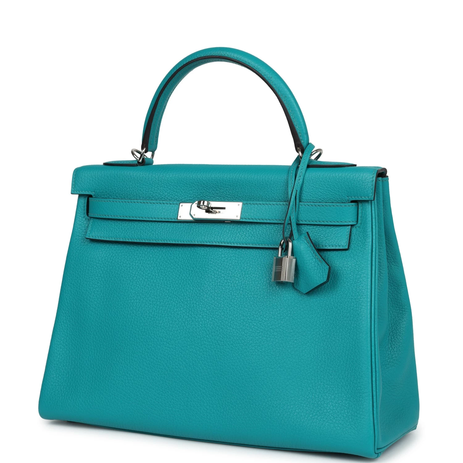 Hermès Pre-owned Hermes Kelly Retourne 32 Bleu Paon Clemence Palladium Hardware 7 Hermès Pre-owned Hermes Kelly Retourne 32 Bleu Paon Clemence Palladium Hardware - Image 5