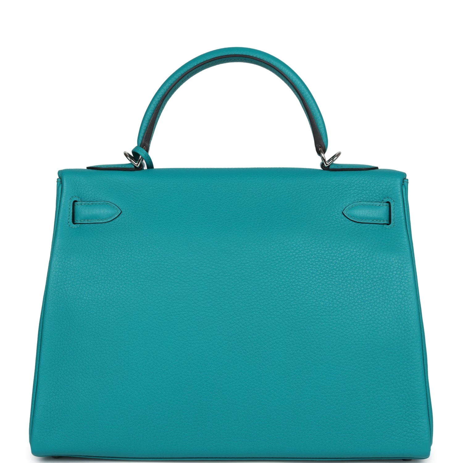 Hermès Pre-owned Hermes Kelly Retourne 32 Bleu Paon Clemence Palladium Hardware 6 Hermès Pre-owned Hermes Kelly Retourne 32 Bleu Paon Clemence Palladium Hardware - Image 4