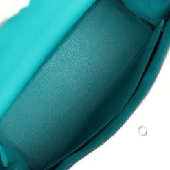 Hermès Pre-owned Hermes Kelly Retourne 32 Bleu Paon Clemence Palladium Hardware 18 Hermès Pre-owned Hermes Kelly Retourne 32 Bleu Paon Clemence Palladium Hardware -Online Bag Store H K 240307 2 09