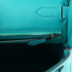 Hermès Pre-owned Hermes Kelly Retourne 32 Bleu Paon Clemence Palladium Hardware 19 Hermès Pre-owned Hermes Kelly Retourne 32 Bleu Paon Clemence Palladium Hardware -Online Bag Store H K 240307 2 10