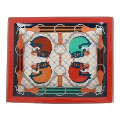 Hermès Hermes "Tatersale" Porcelain Change Tray