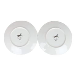 Hermès Hermes "Cheval D'Orient" Porcelain Desert Plate Set -Online Bag Store H OT 093022 1 03