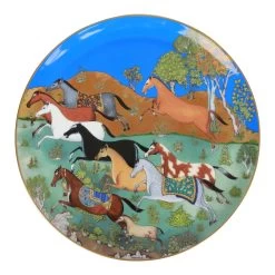 Hermès Hermes "Cheval D'Orient" Porcelain Tart Platter