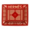 Hermès Hermes 2H Vide Poche "Hermes Sellier" Rouge Porcelain Change Tray