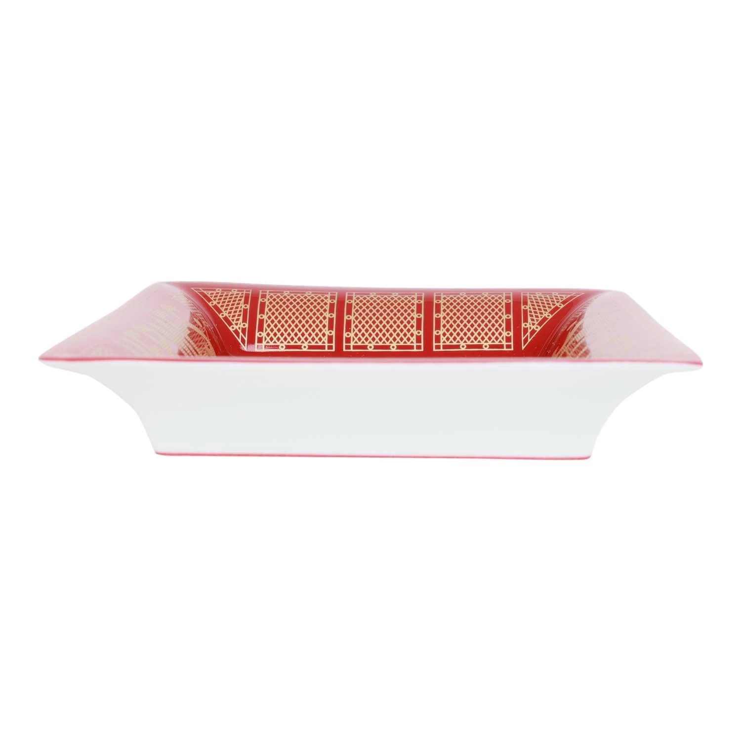 Hermès Hermes 2H Vide Poche "Hermes Sellier" Rouge Porcelain Change Tray 4 Hermès Hermes 2H Vide Poche "Hermes Sellier" Rouge Porcelain Change Tray - Image 2