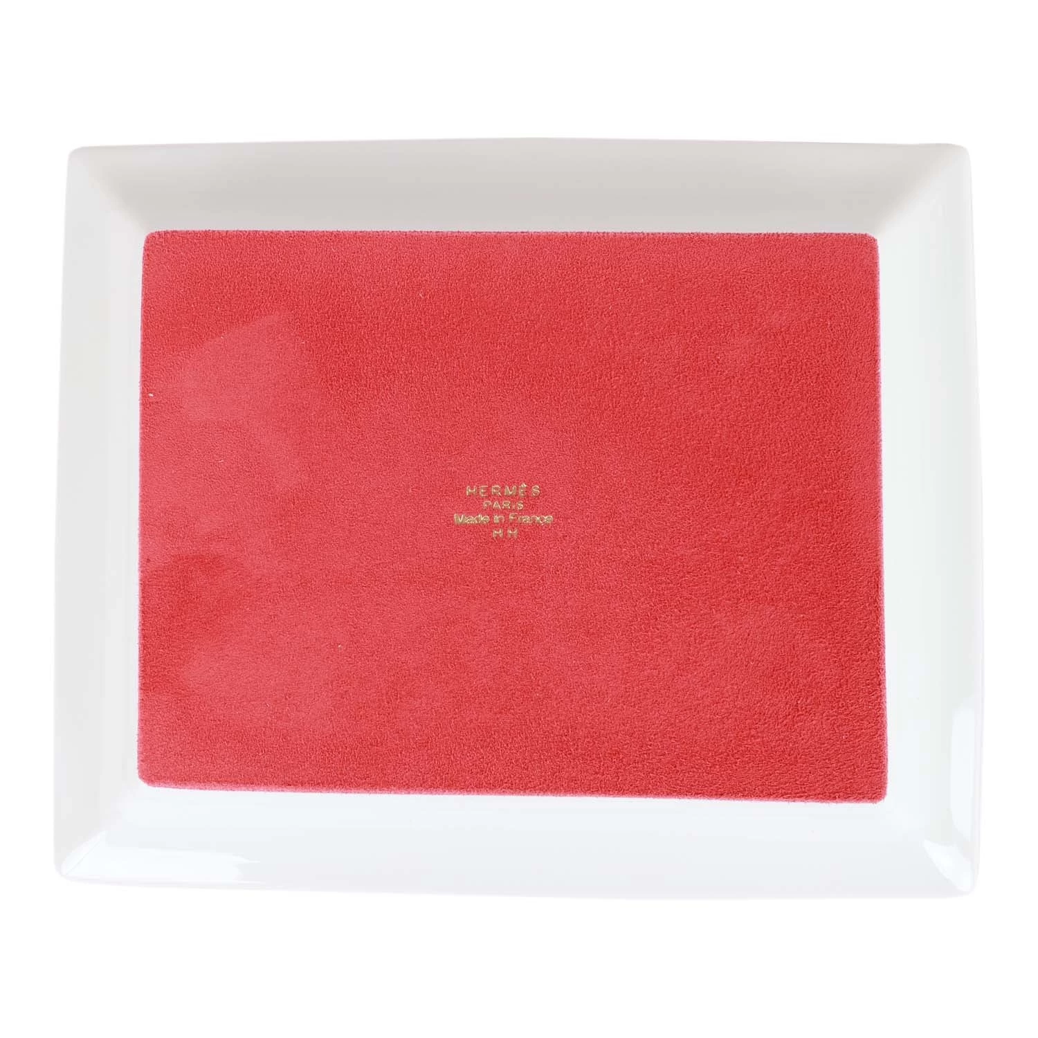 Hermès Hermes 2H Vide Poche "Hermes Sellier" Rouge Porcelain Change Tray 6 Hermès Hermes 2H Vide Poche "Hermes Sellier" Rouge Porcelain Change Tray - Image 4