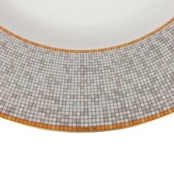 Hermès Hermes "Mosaique Au 24" Gold Presentation Plate Set -Online Bag Store H OT 230327 10 ZK 03