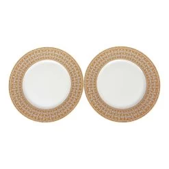 Hermès Hermes "Mosaique Au 24" Gold Dinner Plate Set