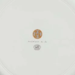 Hermès Hermes "Mosaique Au 24" Gold Porcelain Presentation Plate Set -Online Bag Store H OT 230327 9 ZK 05