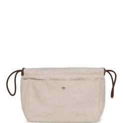 Hermès Hermes Fourbi 25 Pouch Naturel And Fauve Canvas And Barenia Calfskin Palladium Hardware